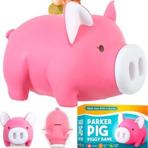 Piggy Bank Unbreakable Plastic Kids Money Bank Large Cat Bank Gift for Children